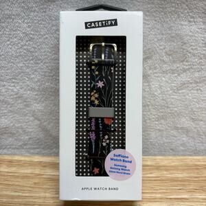 Casetify Saffiano Black Floral 20mm Samsung Galaxy Watch Band